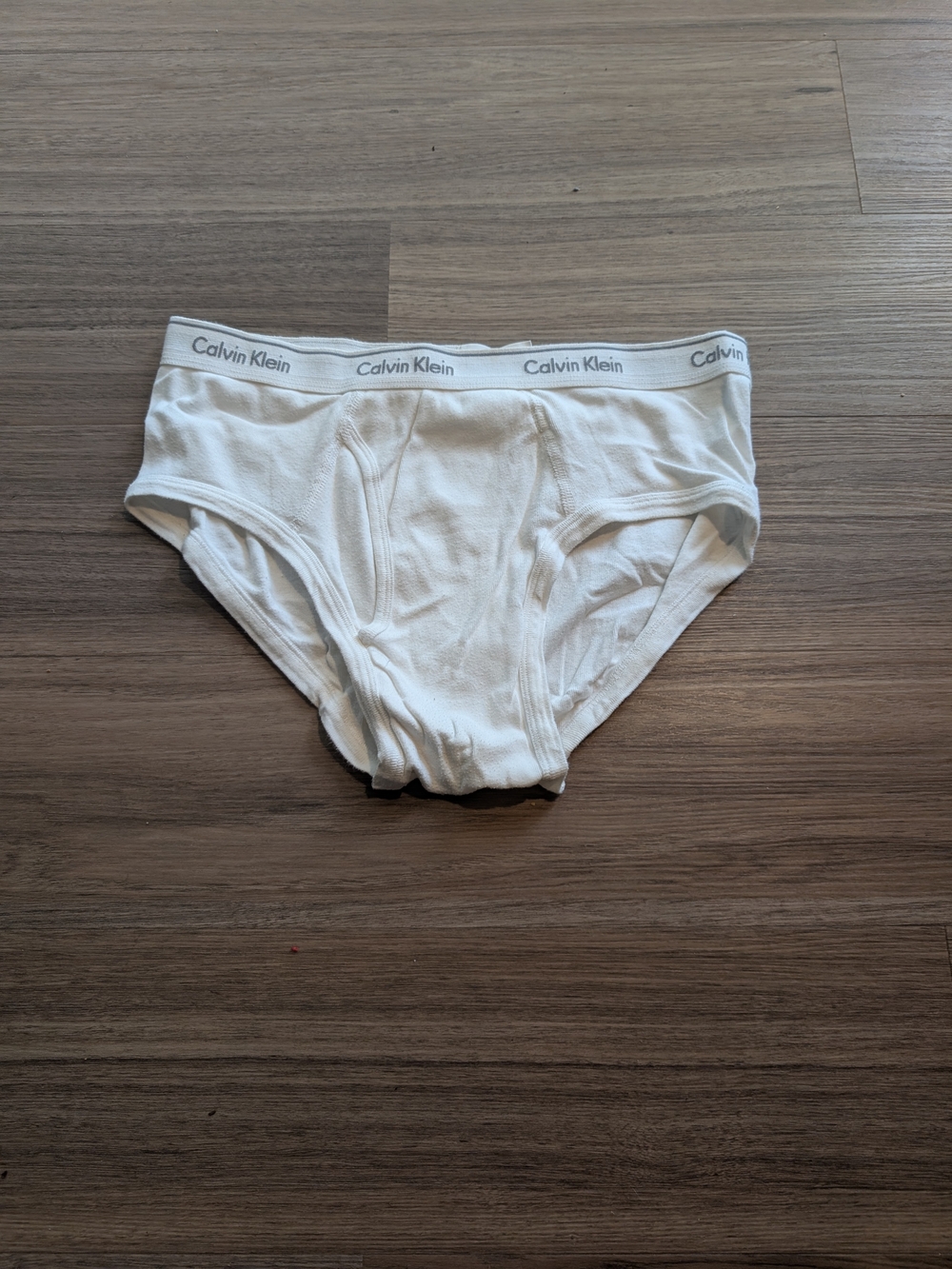 Calvin Klein Men's White Logo Waist Briefs